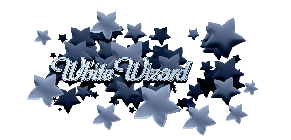 White Wizard Deluxe Slot Logo