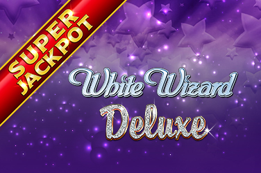 White Wizard Deluxe Jackpot Slot Logo Wizard Slots