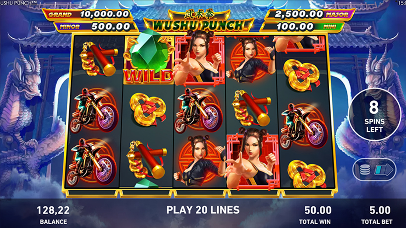 Wushu Punch Slots Gameplay